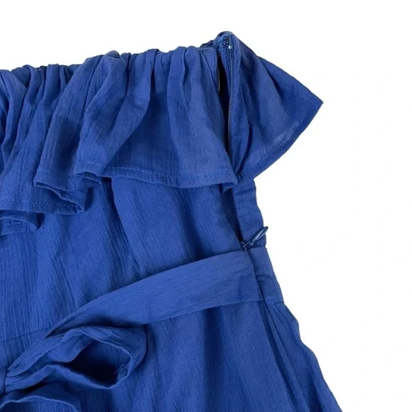 Rue Stiic Westcott One Shoulder Midi Dress Dazzling Blue - Picture 7 of 16